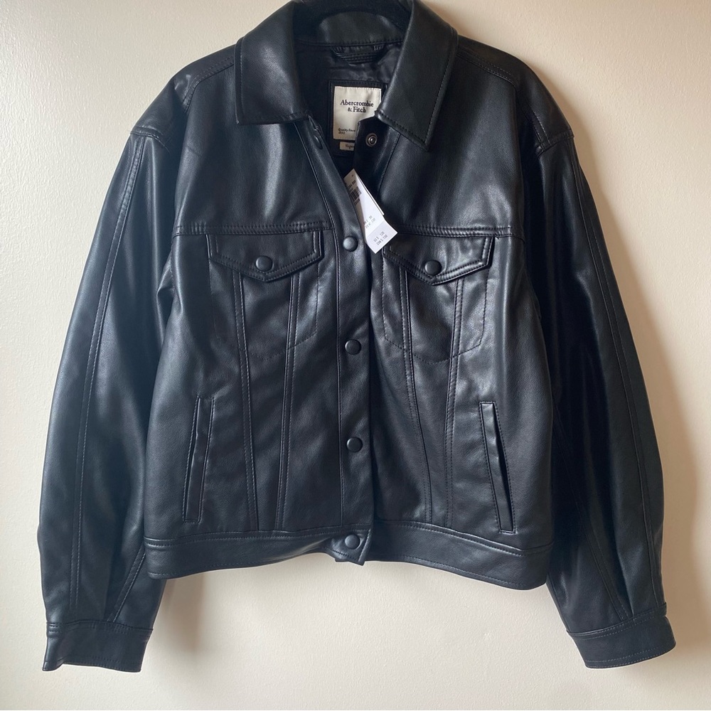 BNWT Abercrombie & Fitch Vegan Leather Jacket